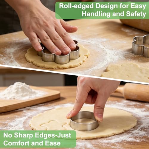 Kukingdom Stainless Steel Cookie Cutter Set - 18 Piece Variety Pack