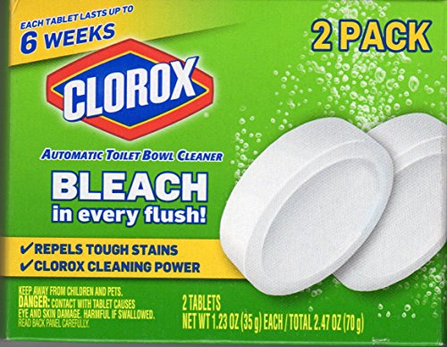 Clorox Automatic Toilet Bowl Cleaner Tablets, Bleach Cleaning Power, 2-Pack