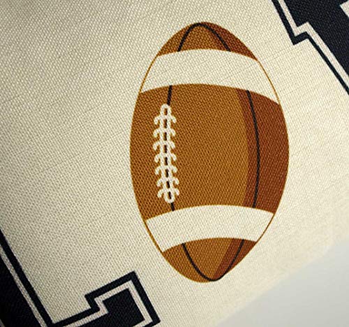 FAVDEC Love Football Throw Pillow Cover, 12x20 Inch Decorative Cushion Case