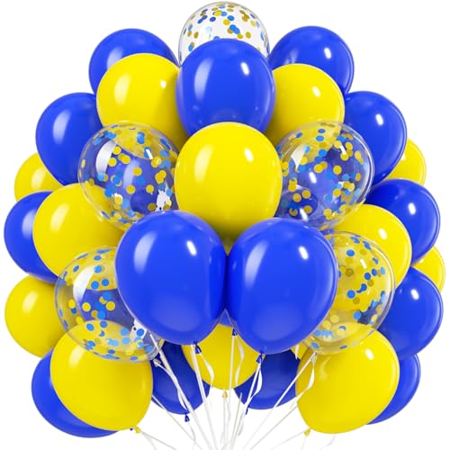 85pcs Blue and Yellow Balloon Arch Kit - 12 Inch Latex Party Decorations