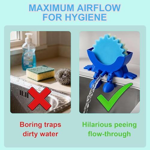 Black Hanging Sponge Holder with Drainage for Kitchen Sink - ZUIITVPC