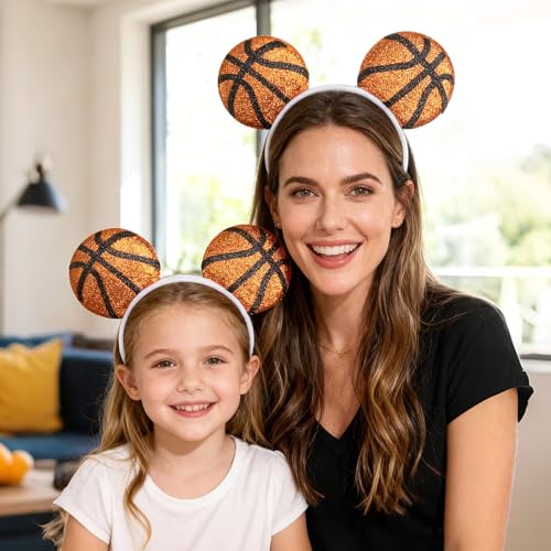 Doneace Basketball Glitter Sports Headband Game Day Hair Accessory