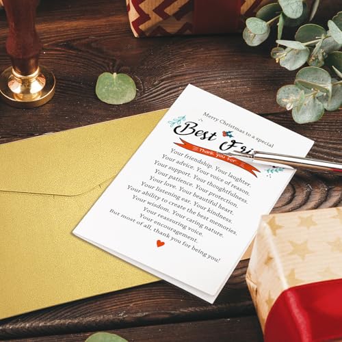 Merry Christmas Card for Best Friend - Holiday Thank You Note