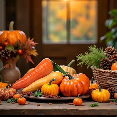 Realistic Orange Artificial Carrot - Durable Plastic Home Decor