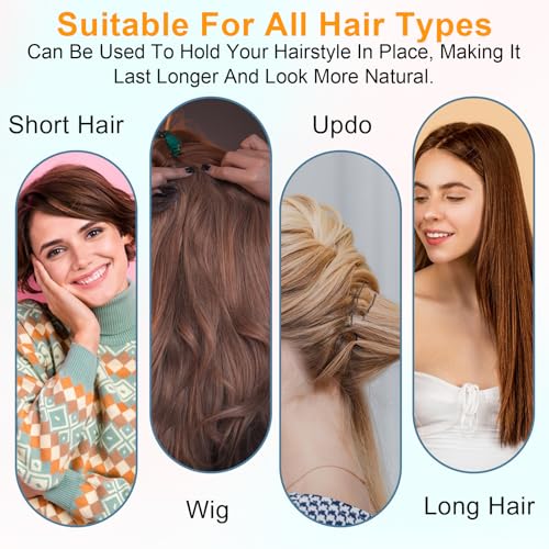 AOZUO Mini Bobby Pins 100 Count 1.38 Inch Small Metal Hair Pins Brown