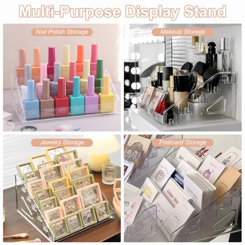 3-Tier Acrylic Nail Polish Organizer Stand for Cosmetics and Perfume
