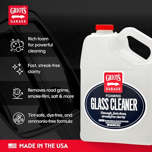 Griot's Garage Foaming Glass Cleaner, Streak-Free Auto Spray - 1 Gallon