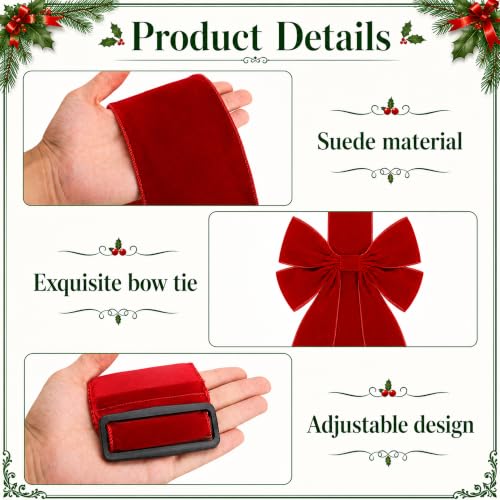 173-Inch Extra Large Christmas Front Door Bow - Wine Red Velvet, Pre-Tied & Adjustable