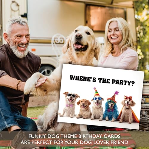 Gooji Funny Dog Birthday Card - Humorous Greeting for Women and Men
