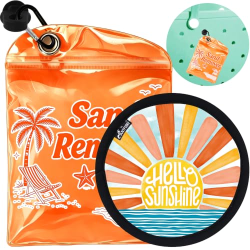 Antfuny Rainbow Sunburst Beach Sand Remover Mitt for Family Vacations