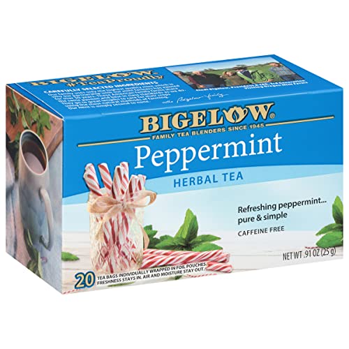 Bigelow Peppermint Herbal Tea - Caffeine Free, 20 Count