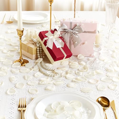 400 Pcs White Silk Rose Petals - Real Touch Artificial Flower Decor