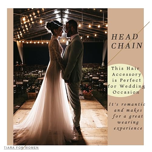 SAWINDA Silver Crystal Rhinestone Head Chain Wedding Hair Jewelry