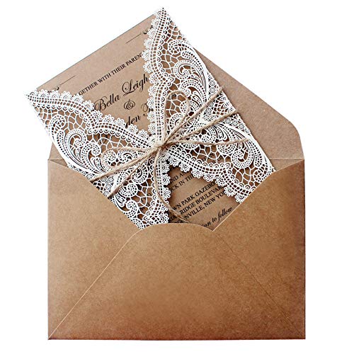 Laser Cut Wedding Invitation Sample with RSVP Cards - Picky Bride