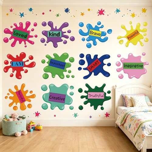 Motivational Inspirational Floor Decals - 11 Sheets Multicolor Vinyl Stickers