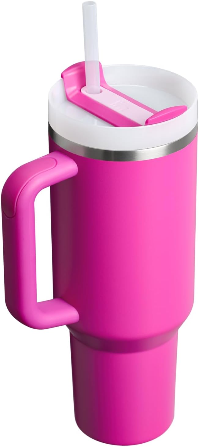 STANLEY Quencher H2.0 Tumbler - 40 oz Insulated Stainless Steel Cup with Handle & Straw | Violet Blossom