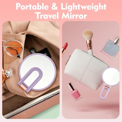 Double Sided 30X Magnifying Hand Mirror - Portable Makeup Tool