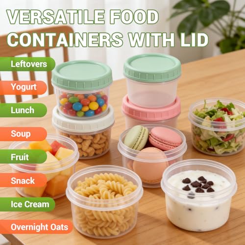 ASEVAT 18 Pack 5.4 oz Food Storage Containers with Twist Lids