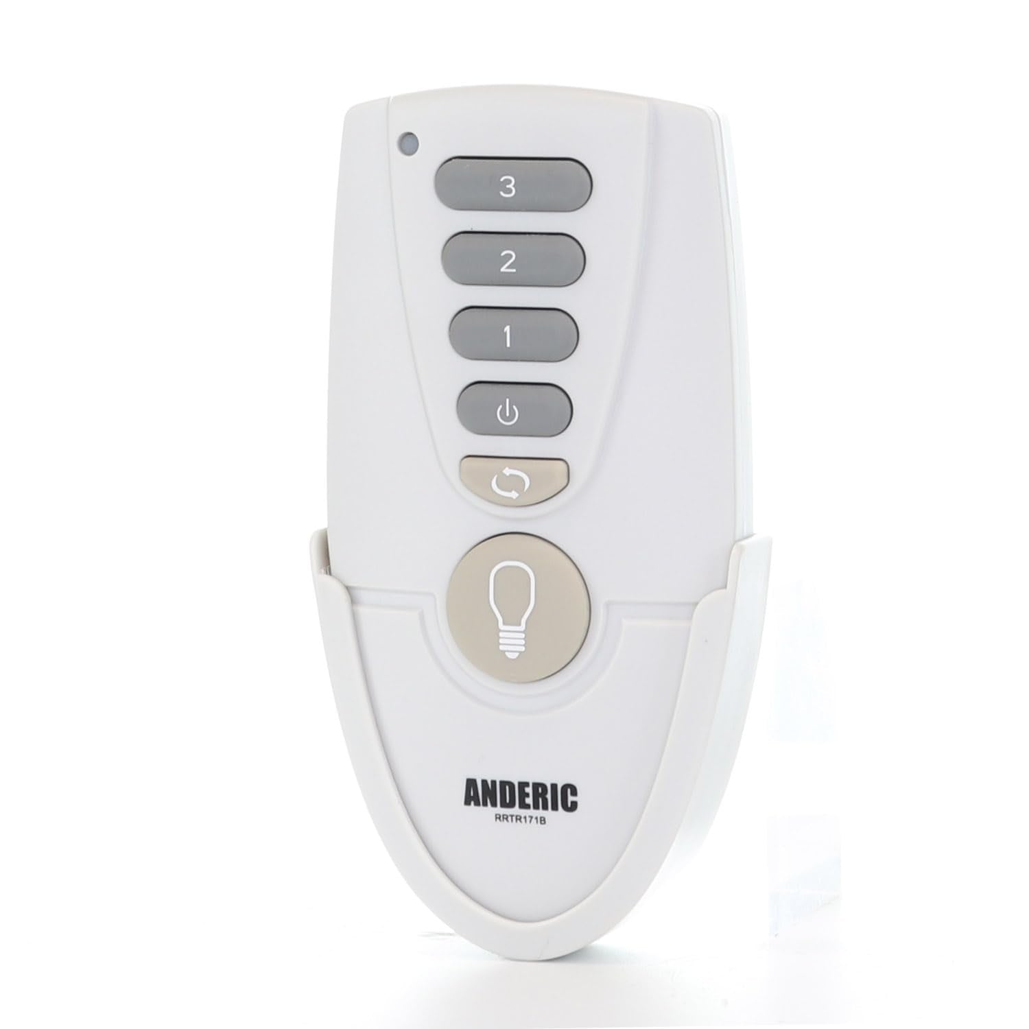 Anderic RRTR171B Ceiling Fan Remote Control Replacement for Home Decorators TR171B & Hampton Bay UC7222T434 Fans – Works with MR77A Receiver – Fan Speed, Reverse & Light Dimmer, Not Universal – White