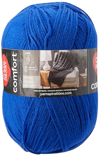 Red Heart Comfort Yarn Royal - Medium Weight, 4oz/16oz, 100% Acrylic