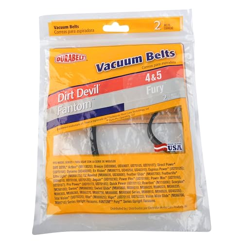 Durabelt Replacement Vacuum Belts for Dirt Devil & Fantom Fury - Pack of 2