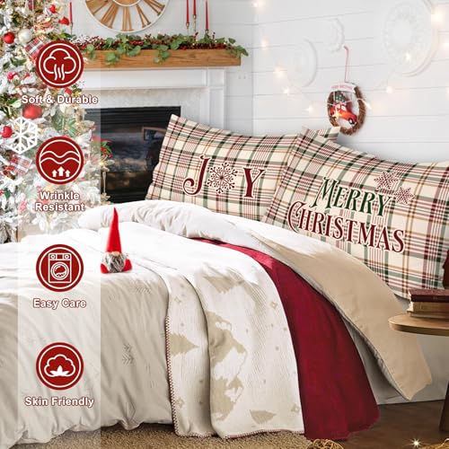 Christmas King Pillowcase Set of 2 | 20x36 Decorative Lumbar Covers