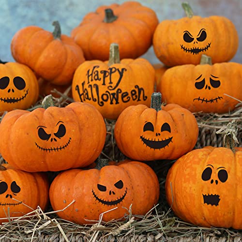 24pcs Halloween Christmas Vinyl Sticker Decals Jack and Sally Face Decorations
