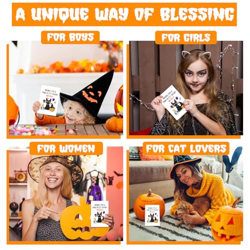 Funny Halloween Birthday Card for Cat Lovers - Spooky Gift
