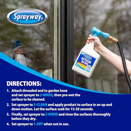 Sprayway Outdoor Glass Cleaner 32oz - Streak-Free Foaming Action