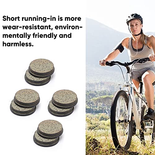 4 Pair Disc Brake Pads, Semi-Metallic Round Mountain Electric Resin Oil Disc Brake Pad Replacement Kit