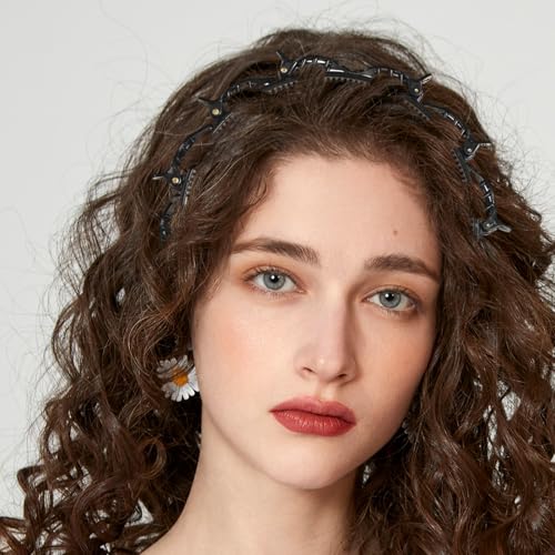 2PCS Double Layer Braid Headbands with Clips for Women Hair Styling