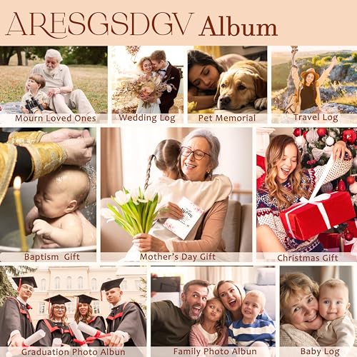 Twins Baby Photo Album 4x6 for Twin Mom Gift & Baby Shower Keepsake
