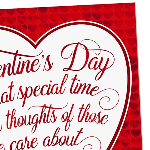 Hallmark Valentine's Day Card Pack - 6 Red Heart Cards with Envelopes