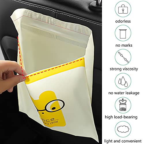 AOBIS Purple & Yellow Portable Car Trash Bag - 30PCS Leak-Proof & Eco-Friendly