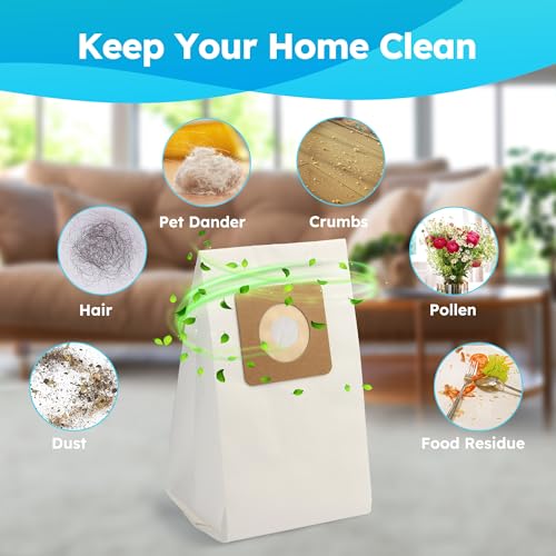 LotFancy Style 7 Vacuum Bags for Bissell Upright Vacuums - 4 Pack