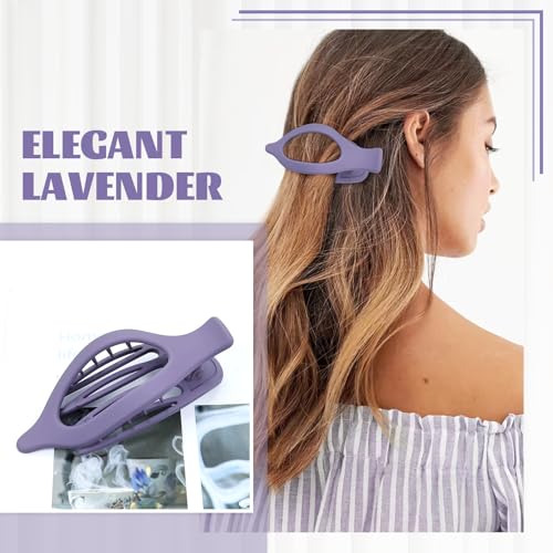 Dizila 8-Piece Neutral Leaf Flat Hair Claw Clips with Strong Hold