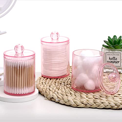Tbestmax 3 Pack Makeup Organizer Jars - Cotton Swab Holder