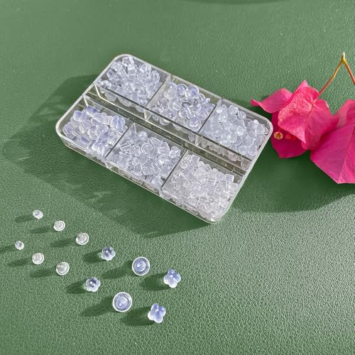 Clear Silicone Earring Backs – 6 Styles, Hypoallergenic & Secure