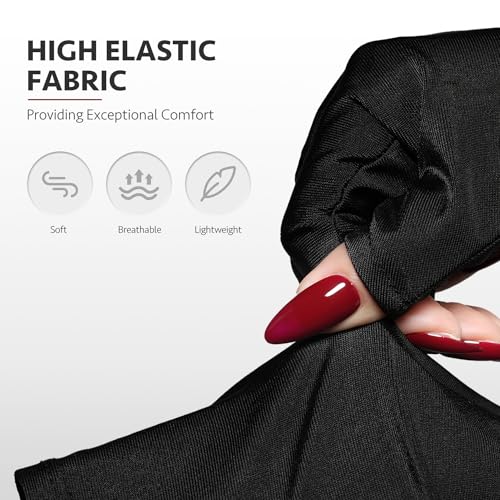 GAOY Anti UV Gloves for Gel Nail Lamp UPF50+ Fingerless Protection