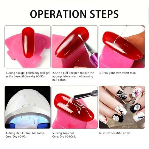 Finger Secret Spider Nail Gel Polish Kit with Brushes - 3 Colors