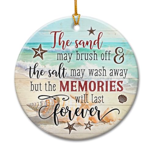 Beach Christmas Ornaments - Coastal Sea Shell Design, Perfect Holiday Decor