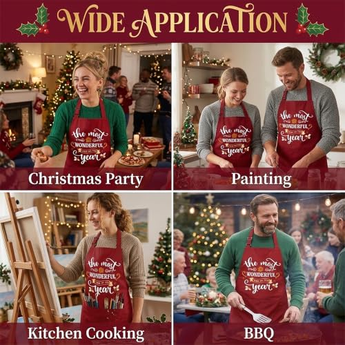 Christmas Apron for Women & Men - The Most Wonderful Time of The Year Print