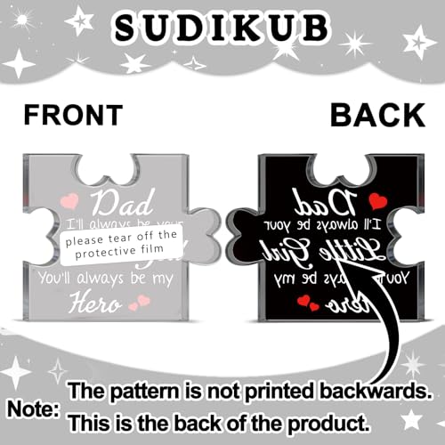 Acrylic Puzzle Piece Plaque - Heartfelt Dad Gift from Daughter