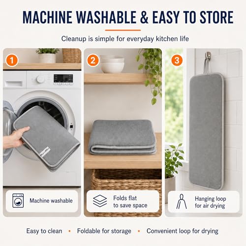 Hydro2Go XL Dish Drying Mat, 24 x 17 Inch Microfiber Countertop Pad - 1 PCS