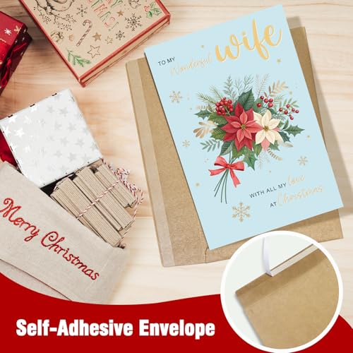 Romantic Christmas Card for Wife - Sweet Holiday Greeting from Husband