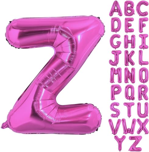 Hot Pink 40-Inch Letter Z Balloon - Foil Decoration for Parties