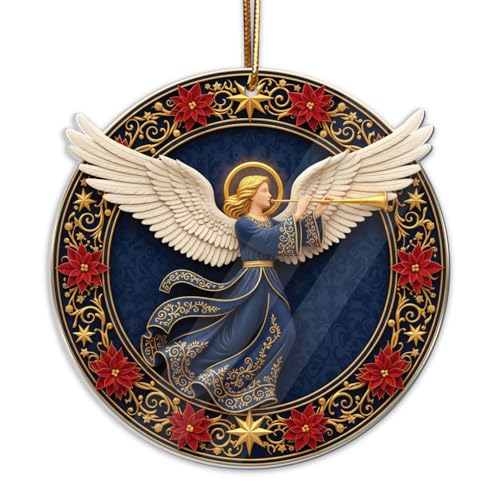 Nativity Angel Christmas Ornament - Religious Holiday Tree Decor for Women
