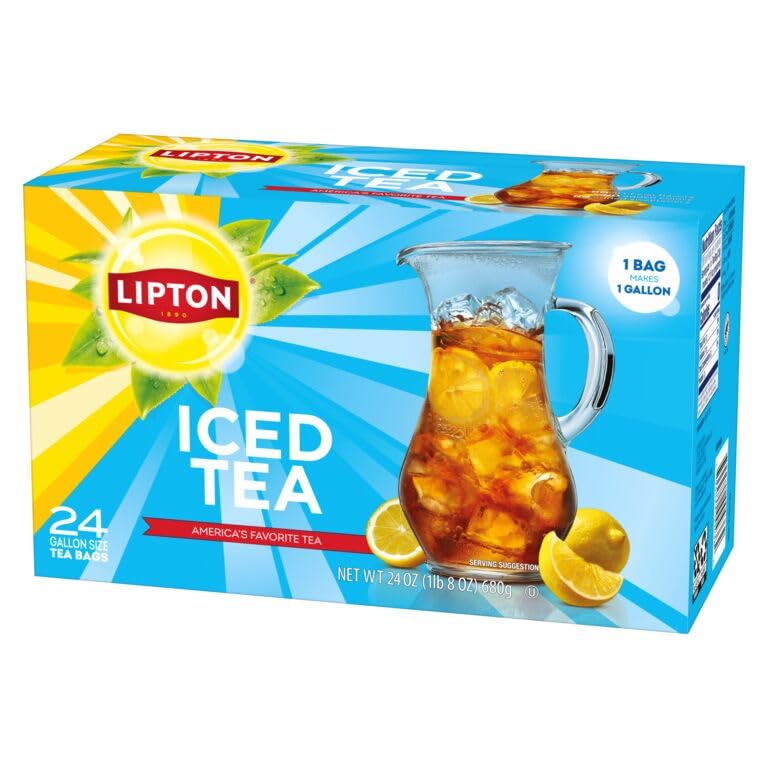 Lipton Unsweetened Iced Tea Bags - Gallon Size, 24 Bags