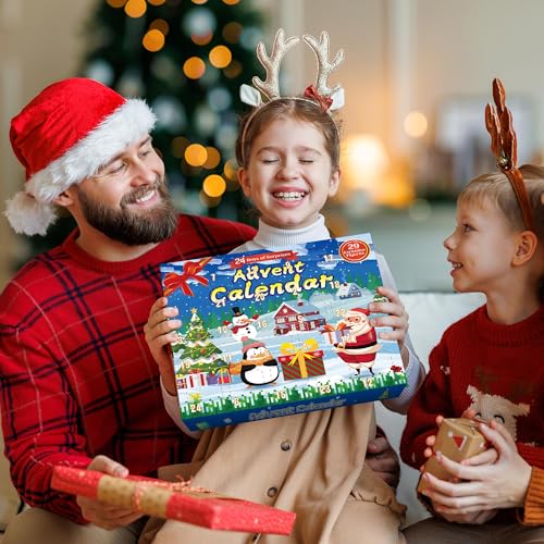 Christmas Advent Calendar 2026 with 29 Gift Figures & Holiday Scenes