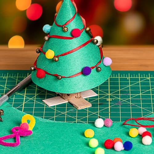Christmas Tinsel Pom Poms 1/2 Inch, 80 Pack for Crafts & Decorations